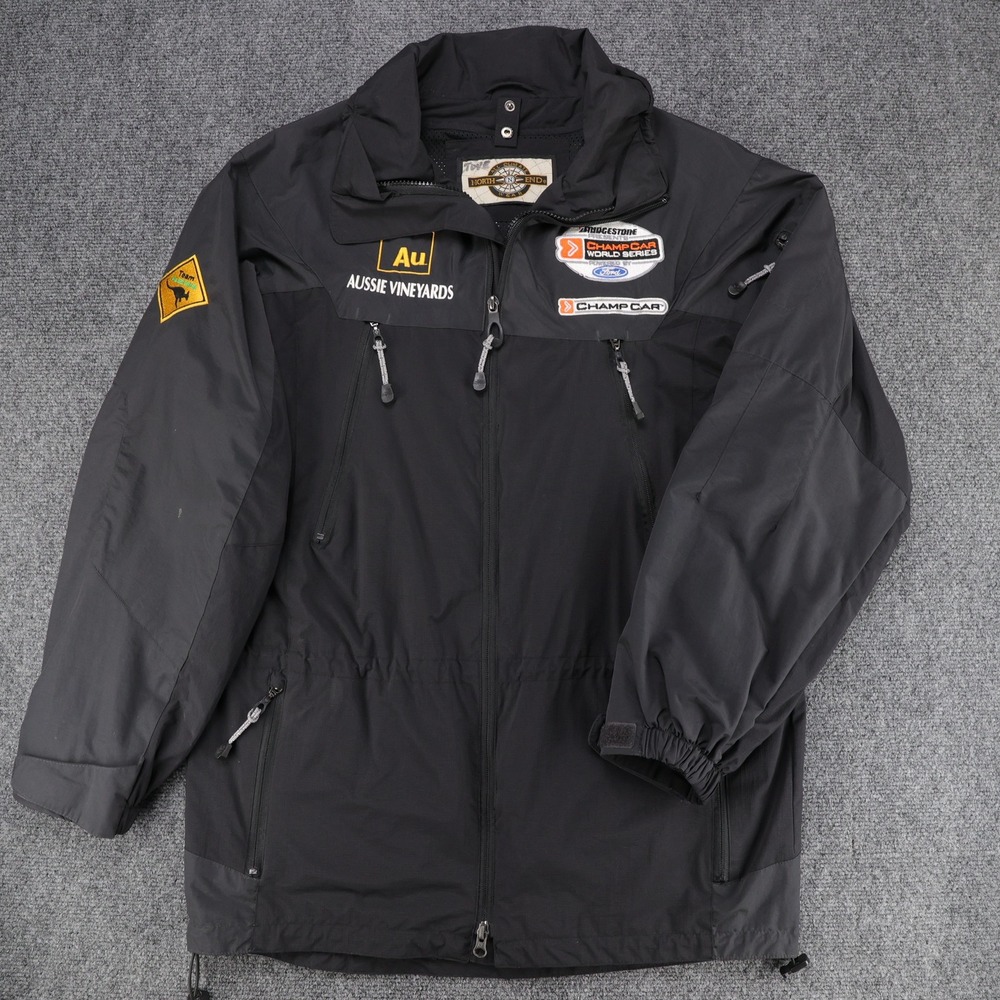 Aussie Vineyards Champ Car Walker Racing Mens Nylon Windbreaker Jacket Black M